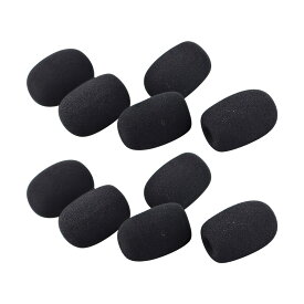 【10個入り】マイクカバー ヘッドセット マイクスポンジ 約27×17mm 内径6mm ヘッドセット インカムマイク 拡声器用 交換用 マイクカバー