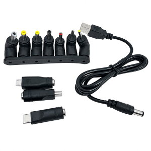 DC�P�[�u�� 11���� 5V���d�Ή� Type-C Micro Mini USB 10��DC�ϊ��v���O�t�� �u���b�N ���[�^�[ LED���C�g �~�j��@�p