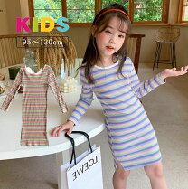 楽天市場】ボーダー ワンピ 韓国子供服の通販