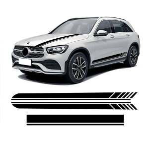 �G�f�B�V���� 1 AMG �ԗp�t�[�h �f�J�[�� �T�C�h �X�g���C�v �X�J�[�g �X�e�b�J�[�Afor M=ercedes B=enz GLC �N���X X253 C253 �N�[�y GLC43 GLC63 GLC250 GLC300 �p
