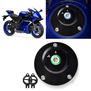 FOR YZF-R9 yzf r9 2025 �A�N�Z�T���[ CNC �A���~ ����h�~ �R���^���N �R���t�B���[�L���b�v �L�[���b�N �N�C�b�N�K�\�����v���O �R���^���N�L���b�v (�O���[��) [���s�A���i]