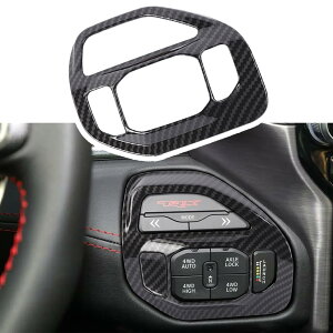 for RAM �Z���^�[�R���\�[��4WD �h���C�u���[�h�X�C�b�`�J�o�[ Dodge RAM TRX 1500 2018-2025 �_�b�V���{�[�h�X�C�b�`�{�^�� �p�l�� �g���� �C���e���A�A�N�Z�T���[ (�J�[�{���t�@�C�o�[�u���b�N)