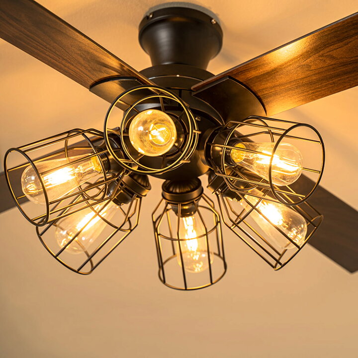 楽天市場】【今だけ5年保証】シーリングファンライト LED 6灯 JE-CF048 