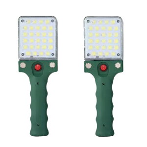 2本【充電式LED作業灯】 磁気あり ポータブル フラッシュライト 防水作業灯 調光機能付き フックとマグネット付き 700lm 超高輝度 メカニック 作業現場照明 車 修理 自宅 ガレージ 充電式アウ