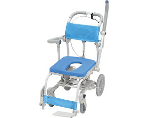 シャワーキャリー 入浴 車椅子 楽チルSAL O型シート RT-001SAL ウチヱ │ 介護用品 高齢者 お年寄り 老人 シニア 病院 老人ホーム デイサービス 福祉施設 介護施設 入所 入院