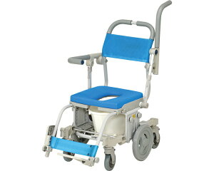 シャワーキャリー 入浴 車椅子 シャトレチェア6輪SAL O型シート バケツ付 SW6083SAL ウチヱ │ 介護用品 高齢者 お年寄り 老人 シニア 病院 老人ホーム デイサービス 福祉施設 介護施設 入所 入院