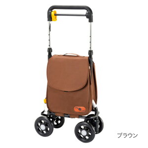 ショッピングカー おしゃれ 軽量 サポキャリー ブラウン ローズ RS-200BR RS-200RF マキテック │ ショッピングカート サイドカー 手押し車 横押し 買い物 ショッピング お出かけ 歩行補助 シニア