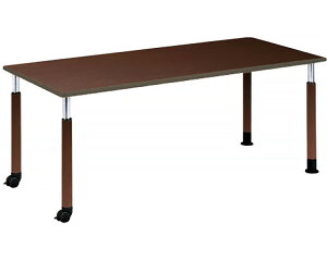 テーブル オフィス 施設 10段階昇降テーブル 角型 片側キャスター 4R-1860K-C オフィス・ラボ | 食堂テーブル 介護テーブル 老人ホーム 介護施設テーブル デイサービス ダイニングテーブル 福祉