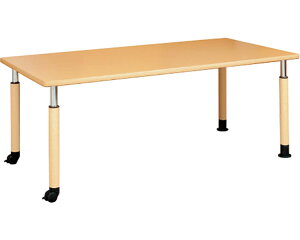 テーブル オフィス 施設 10段階昇降テーブル 角型 片側キャスター 4R-1690K-C オフィス・ラボ | 食堂テーブル 介護テーブル 介護用テーブル 老人ホーム 介護施設テーブル デイサービス ダイニン