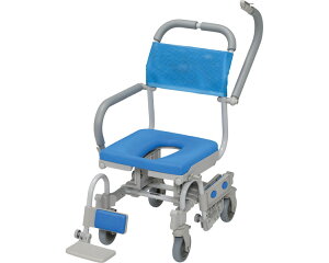 シャワーキャリー 入浴 車椅子 シャワーラク4輪自在V O型シート SWR150 ウチヱ │ 介護用品 高齢者 お年寄り 老人 シニア 病院 老人ホーム デイサービス 福祉施設 介護施設 入所 入院