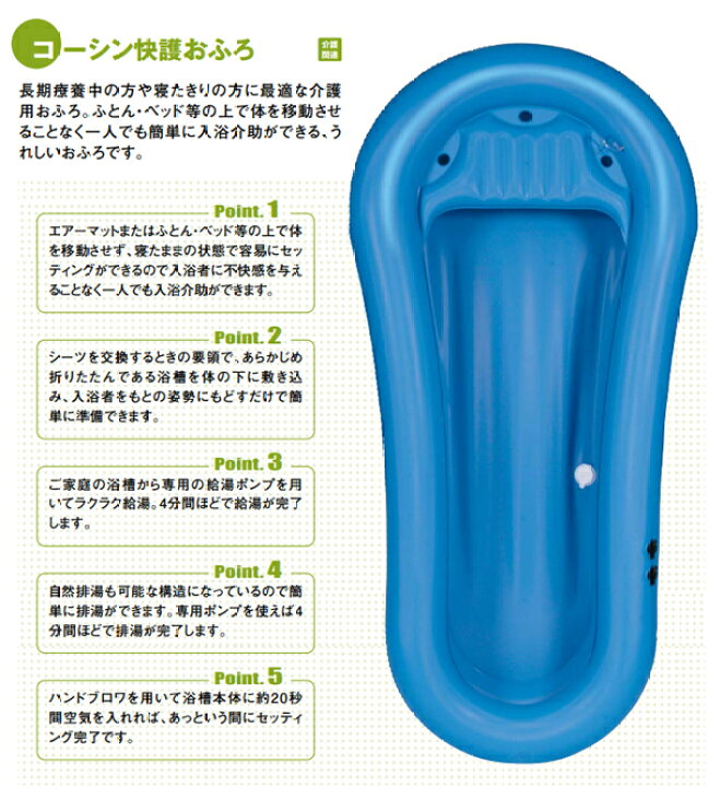 楽天市場】快護おふろ セット1 弘進ゴム 簡易浴槽 簡易 浴槽 介護 お 