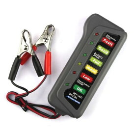 バッテリー電圧チェッカー 常備しやすいコンパクトサイズ バッテリー直結式 簡単手軽に電圧をチェック LP-TIROL12 送料無料