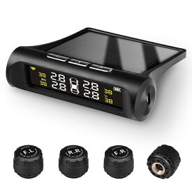タイヤ空気圧監視システム モニタリング 無線測定 ソーラー充電/USB充電 気圧/温度計測監視 振動感知 外部センサー 1.5-6BAR 取付簡単 LP-STST02 送料無料