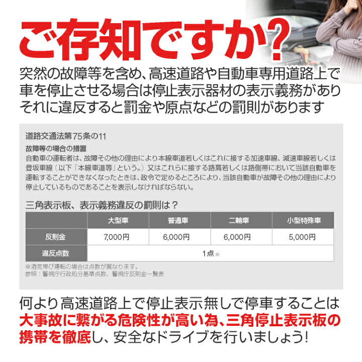 楽天市場 小型三角停止表示板 収納ケース付き 反射板 警告板 折り畳み式 バイクにも 緊急用 昼夜間兼用 二次災害防止 事故や災害時に Auzled295 送料無料 ライフパワーショップ楽天市場店 楽天市場 小型三角停止表示板 収納ケース付き 反射板 警告板 折り畳み式 バイクにも 緊急用 昼夜間兼用 二次災害防止 事故や災害時に Auzled295 送料無料 ライフパワーショップ楽天市場店