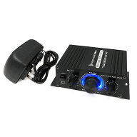 【ポイント5倍 お買い物マラソン期間中】小型2chオーディオアンプ お手頃アンプ 出力20W＋20W アルミボデ…