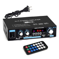 2chオーディオアンプ Bluetooth5.0対応 30W＋30W 実効最大300W＋300W 多機能パワーアンプ USB/microSDカ…