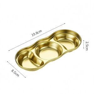 仕切皿 韓国食器 小皿 ステンレス 2連3連4連 薬味皿 漬物 キムチ 醤油 調味料 スパイス 酢 ゴマ油 たれ タレ ソース ナムル コチュジャン ニンニク ビビンバ クッパ スンドゥブ 韓国料理 ゴー