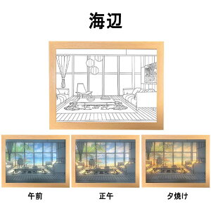 【 1!】装飾画 LED発光 絵画 光と影のフレーム 灯光画 インテリア飾り アートフォートフレーム アートデコレーション 陽光の灯りの絵 ベッドサイドランプ 3色調整 輝度調整 おしゃれ プレゼ