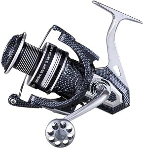 スピニングリール 替スプール付き 海釣り アルミ製スピニングリール 軽量 ギア比4.6:1 最大ドラグ力8/10KG 初心者最適 投げ釣り 淡水釣り 海釣り