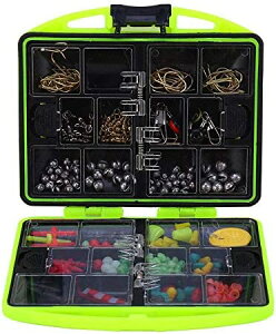 釣り具 釣りルアーセット 小物 セット 海釣り道具 多種類 一式 仕掛け 釣り針 フック ビーズ スイベルなど付属 ケース付き 便携式 初心者 フィッシングツール 釣りアクセサリー