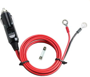 車のシガーライター ケーブルアダプタ 12V 24V 兼用 シガープラグDC電源ケーブル 1m 15A 20Aアイレット端子 を持つシガーライター男性の頭 自動車用インバーター エアポンプ 電動カップなどの