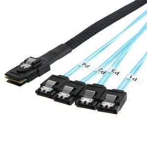 Mini SAS SFF-8087 36szXg ^ 4 SATA 7s ^[Qbgn[hfBXN 6Gbps f[^T[o[ RAID P[u 100cm