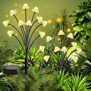 「1」マッシュルームソーラーライト 屋外 バッテリー付き 防水ガーデンライト 裏庭 結婚式 クリスマスパーティー用