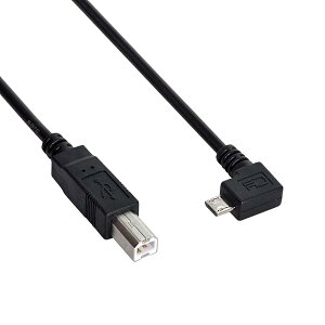 Micro USB - v^[P[uAMicro USB OTG 90xp - USB Type B v^[ XLi[ n[hfBXNP[u 30cm