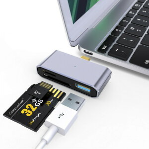 Type C SDJ[h[_[ ^Cvc USB ϊ 3in1 SD TFJA_v^ 1TBΉ J[h[_[ OTG@\ ݒsv ʐ^/ o] iPad Pro/MacBook/Chromebook/AndroidX}zȂǂUSB-CfoCX