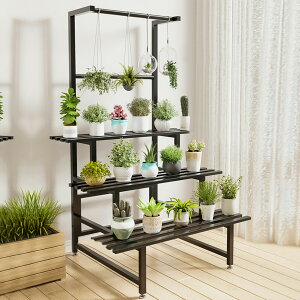 【送料無料】フラワースタンド プランタースタンド 花台 1/2/3段 ガーデンラック 屋外/室内 植木鉢 園芸ラック おしゃれ 観葉植物棚 ガーデンラック 屋外 錆びない 簡単組み立て 収納ラック
