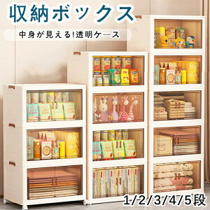 クリアワゴン 折りたたみ 小物入れ 透明 片扉も開き可能 キャスター付き 収納ケース 小物収納 新生児哺乳瓶保管ケース 大容量 収納棚 スリム 衣類収納 お菓子 化粧品 日用品雑貨 事務用品収