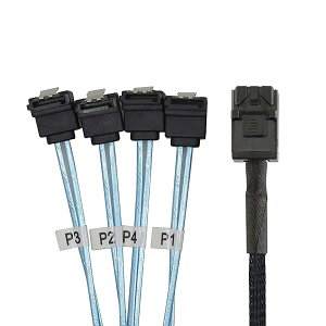 C^[i~j SAS SFF-8643 zXgpxt 4 SATA ^[Qbg n[hfBXN 6Gbps f[^T[o[ RAIDP[u 1m