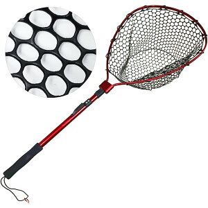 ラバーネット ランディングネット 折り畳み 玉網 94cm フィッシング 釣り用ネット EVAハンドル アルミ素材 シリコン 網 軽量 丈夫 アジング 溪流管釣り 管理釣り場 収納式 折りたたみ式 コンパ
