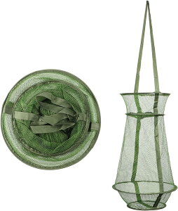 釣り網 魚捕り網かご 折り畳み網 仕掛け付き 軽量 ネットケージ 折りたたみ 直径28/33/40cm 魚籠 魚バスケット 釣りネット フローティング フィッシュバスケット 釣具 釣り用品 管理釣り場用