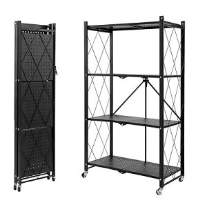 �܂��� ���^�����b�N �܂肽���݃��b�N 4�w ��e�� ��70CM �������̎��[���b�N �܂��ݒI 360°�L���X�^�[�t���ňړ��\ �b�N�ݒu�s�v �ƒ�p���[���b�N �L�b�`�� �Q�� ���ڊ� ���ւȂǂ� 