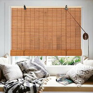竹すだれ 2本セット 幅88cm×丈120cm 竹ロールスクリーン 屋内 屋外 巻き上げ機能 目隠し 遮光遮熱 日除…