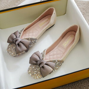 キラキラ パンプス ローヒール ぺたんこ 痛くない スクエアトゥ バレエシューズ グリッター 黒 ビジュー ビジューパンプス ペタンコ 歩きやすい 痛くない 大きいサイズ 結婚式 パーティー