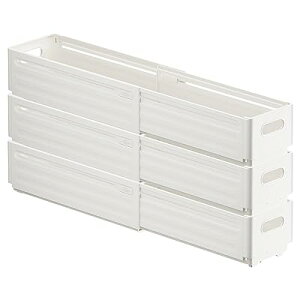 収納ボックス 伸縮 収納ケース プラスチック 引き出し 伸縮ボックス 小物入れボックス スライド・調整可能 3個セット 仕切りケース (白M-3個セット)