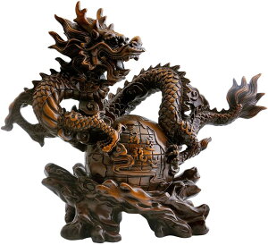 龍の置物 風水 置物 昇運金龍風水グッズ 開運 昇運 風水龍 珠戯れ龍 玄関 オブジェ 置き物 横向き 龍 置物 樹脂 ドラゴン 装飾品昇運 風水龍 機運上昇風水インテリア 飾り物 金運アップ 祈願