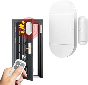 防犯アラーム 警報機 変位センサーアラーム ワイヤレス ドア 窓 玄関 防犯アラーム 盗難防止 リモートコントロール マグネット 磁気 センサー ウインドウ 扉 チャイム 呼び鈴 ドアベル盗難