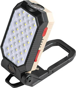 作業灯 投光ライト LED新型 COBライト led投光器 ミニ作業灯 USB充電式 強力磁石付き 2200mAh 内蔵バッテリ 灯 折り畳み式 検査ランプ パワーディスプレイ 付き栓抜き 機能 防災作業 停電緊急用 超