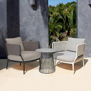 屋外ソファバルコニー籐の椅子のソファ一人北欧屋外庭園籐のソファバルコニー籐編みのカジュアルチェアテーブル