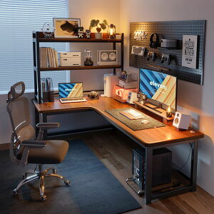 角電卓卓上式角二人用机学生家庭用出窓寝室L型事務机作業台