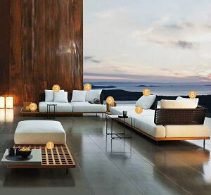 屋外の別荘庭のソファー組み合わせレジャーのテラスガーデン籐の椅子ホテルの民宿屋外の雨の日焼け防止のソファーです