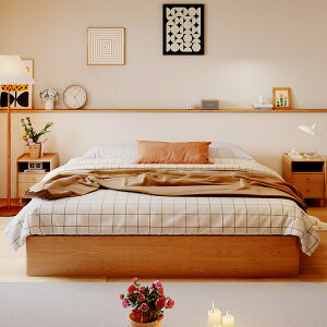 原木の風の二人のシンプルな小さい戸型の高い箱の物置主はベッドの頭の頭がありません三抽木のベッドの物置