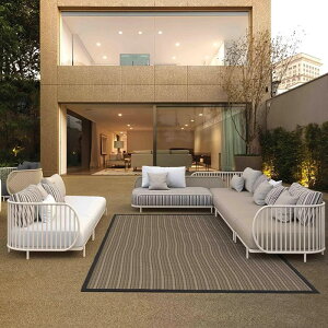 庭屋外ソファ籐の椅子一人編みのバルコニー屋外バルコニー椅子別荘民宿家具テーブルセットです