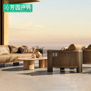 ハイエンドなロープ編み屋外ソファ別荘レジャー金属庭園ソファ民宿テラステラス防腐ガーデン家具