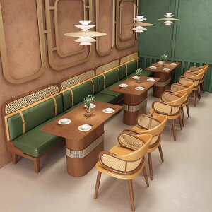 東南アジアのテーマのレストランカード席のソファーカフェのそばの店ホテル日本料理店のレストランテーブルと椅子の組み合わせ業務用です
