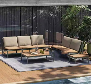 屋外庭園ガーデンソファーチェアヴィラバルコニー籐編みソファーテーブルセットホテル民宿テラス家具です