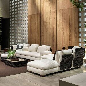 屋外ソファ庭組み合わせヴィラバルコニーガーデンテラス籐の椅子屋外二人の貴妃北欧籐の家具です